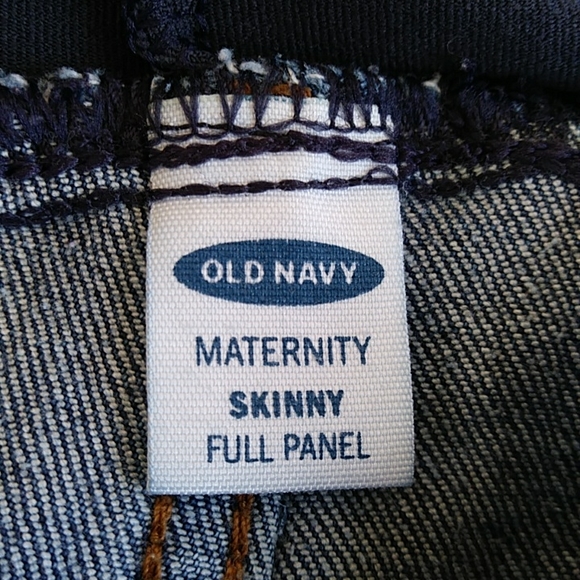 Old Navy Maternity Full Panel Skinny Distressed Jeans 18 Blue - Picture 3 of 13